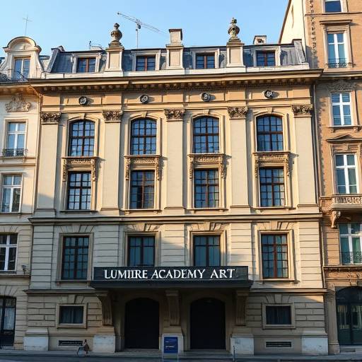 Faäade de l'Académie d'Art Dramatique Lumière, bâtiment historique situé dans le centre de Lyon.